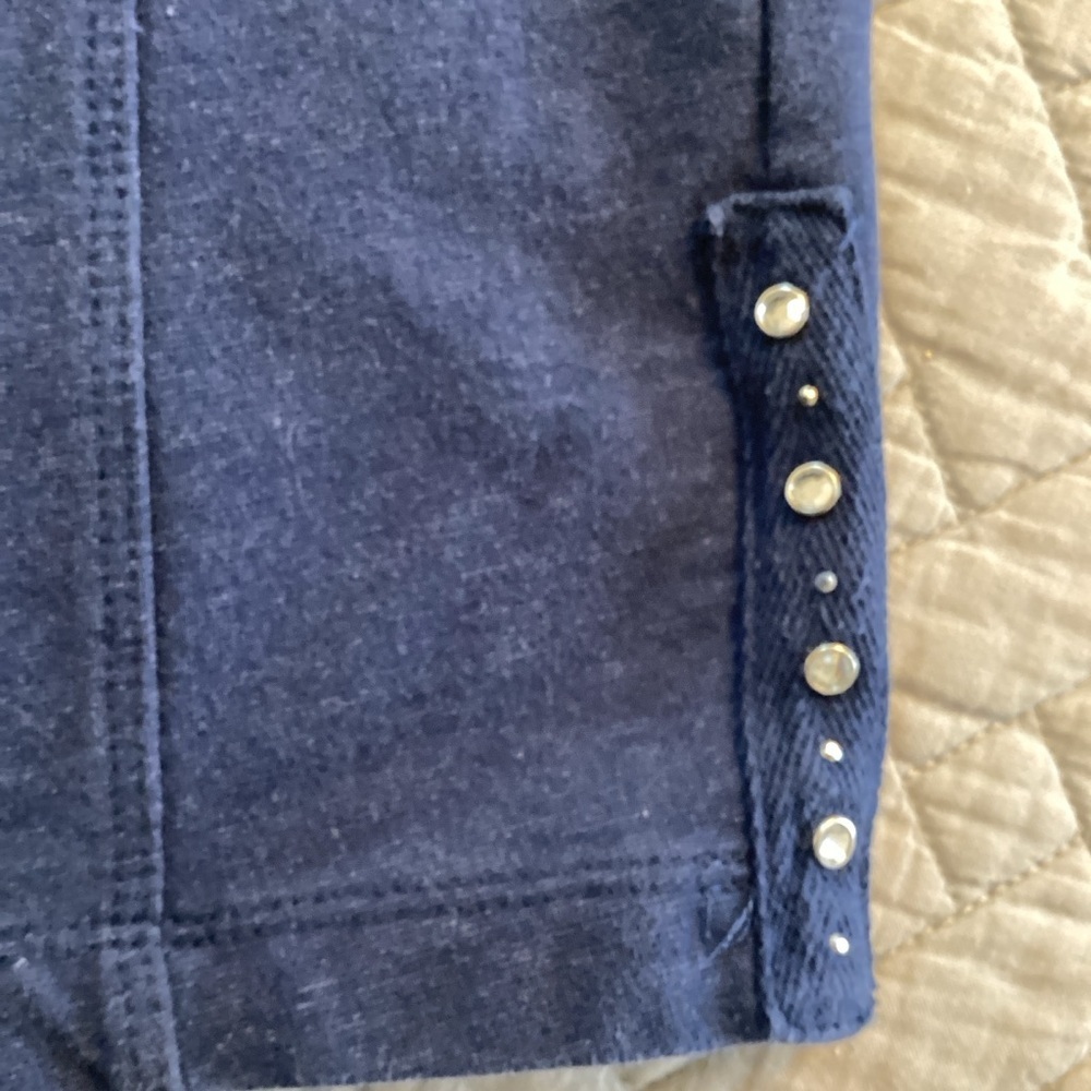 Onque Casuals Deep Blue Track Pants with Bling Sz PXL - Picture 3 of 9